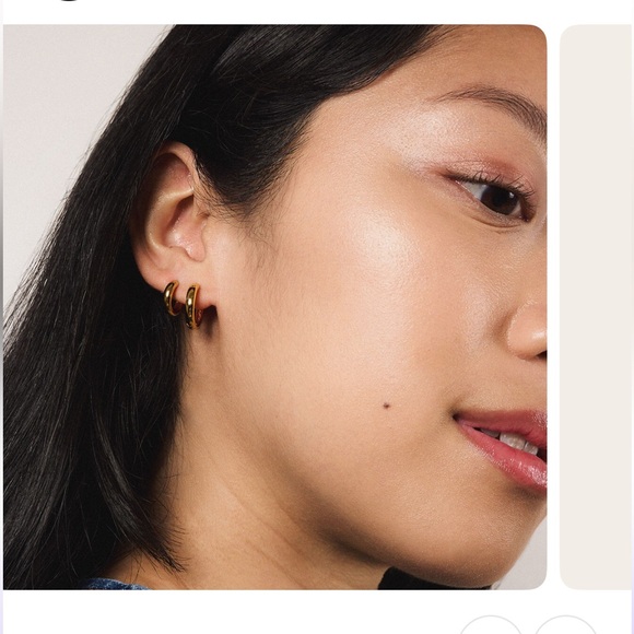 Gold Hoop Earring Set - Picture 2 of 3